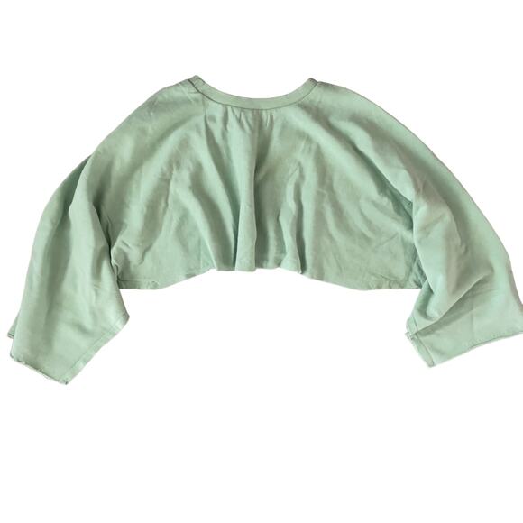 Niyama Sol Kimono Cropped Sweatshirt Athletic Yoga Mint Medium New - Picture 8 of 9
